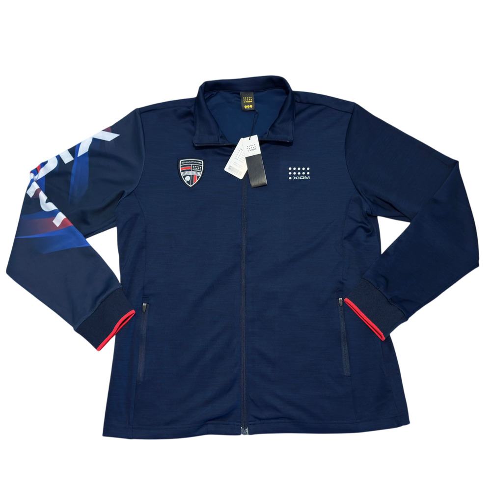 XIOM Track Jacket Mens 2XL EU 52 OLION TOP Navy Full Zip Table Tennis Warmup NWT